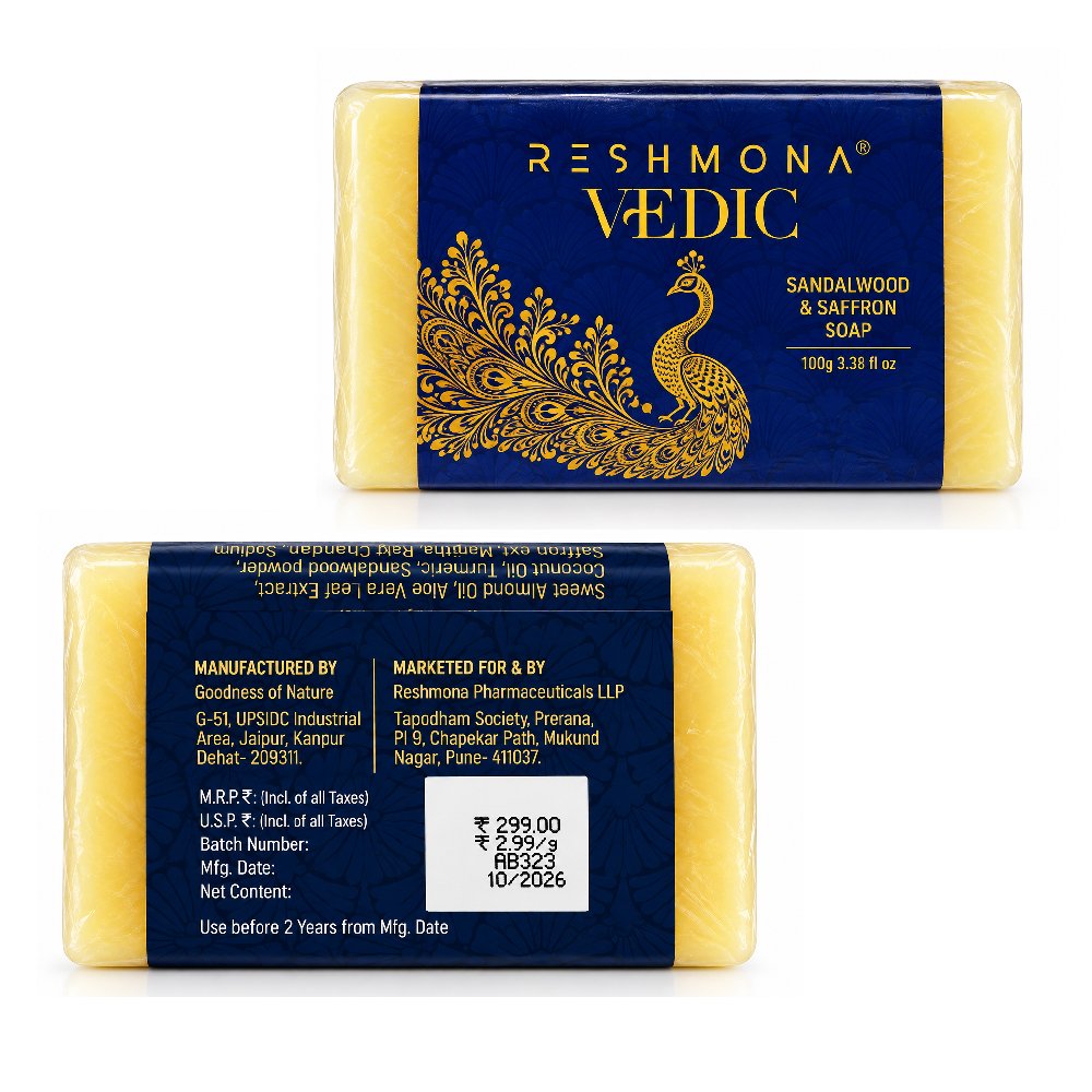 RESHMONA VEDIC – Saffron & Sandalwood Collection Gift Set - Image 8